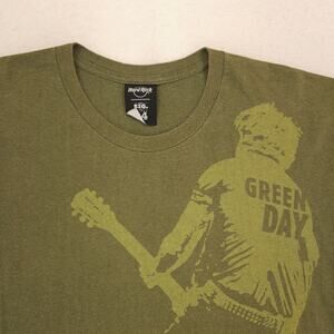 Green Day Working Class Hero Band Crew Neck Graphic T Shirt Mens Size L Green